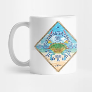 Clearwater Beach, Florida, with Blue Crab on Beach Mug